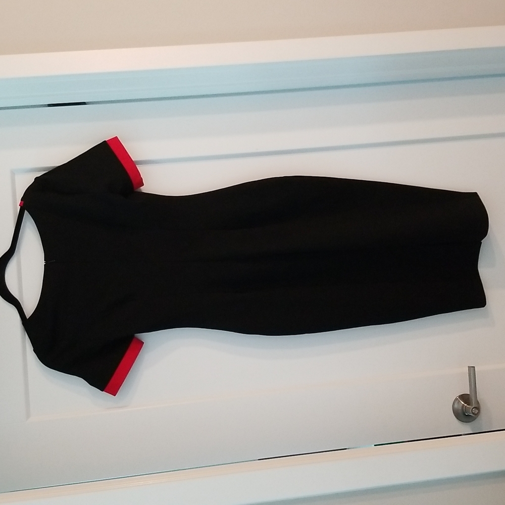 V Femage Black Dress With Red Trims Size S